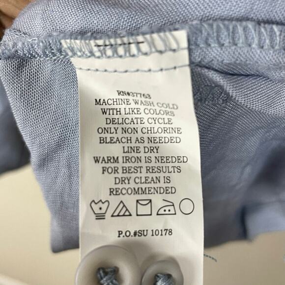 Cubavera Men's Short Sleeve Button-Up Shirt – Size L – Blue Paisley Panel Design - Picture 10 of 10